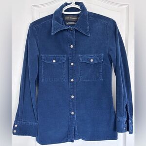 Club Monaco Blue Corduroy Shirt Size S